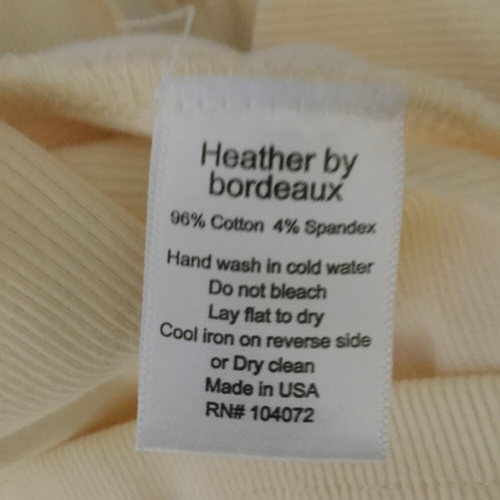 Bordeaux Ribbed Cream Mini Dress s - Picture 6 of 7
